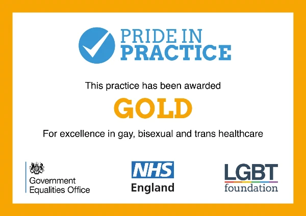 This practice has been awarded gold for excellence in gay, bisexual and trans healthcare